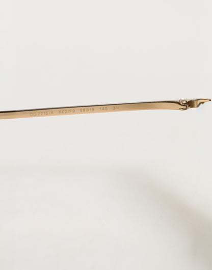 DG2215K Gold Plated Round Lenses Shade Eyewear Sunglasses