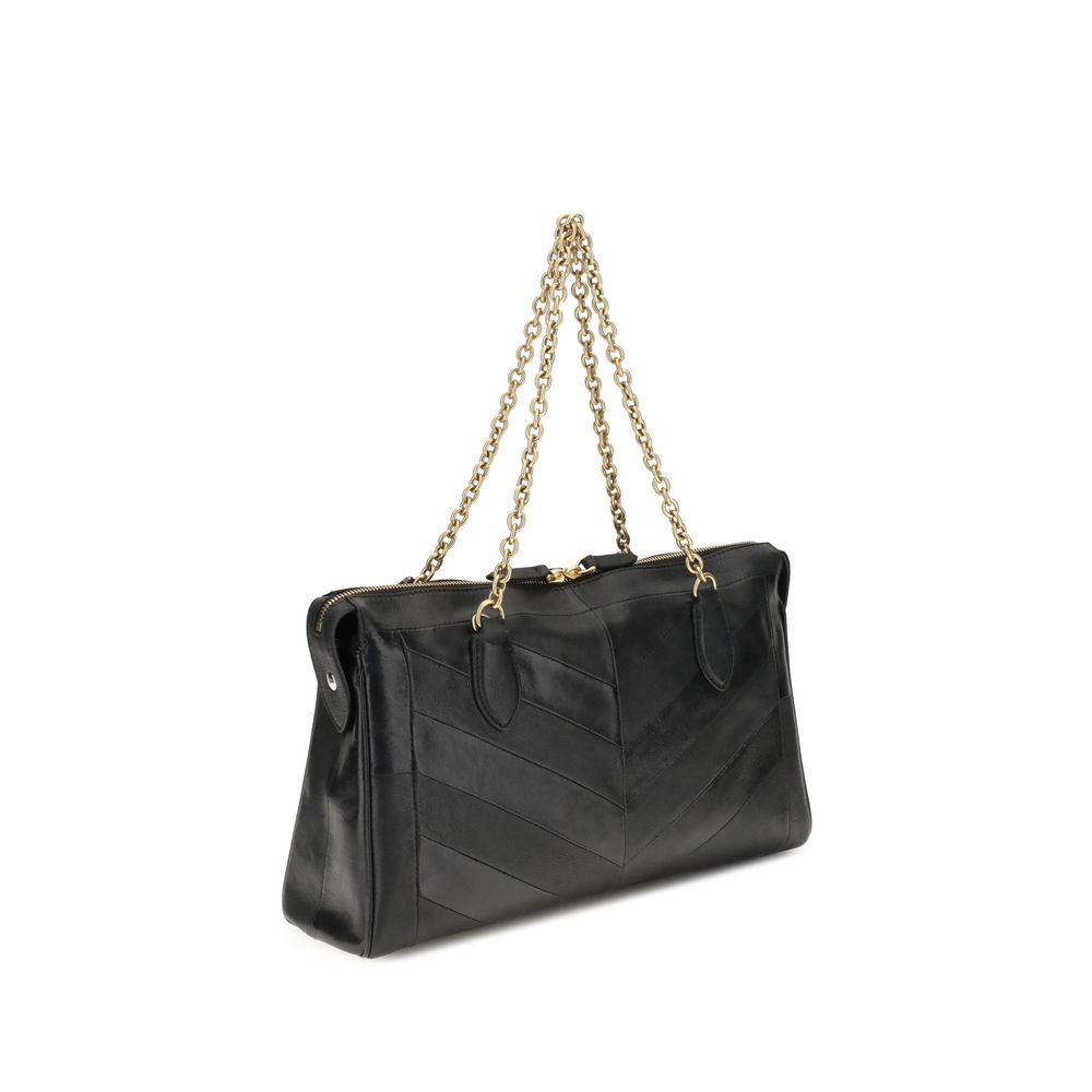 Black Calf Leather Bos Taurus Shoulder Bag