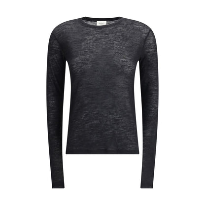 Black Cashmere Long Sleeve T-Shirt