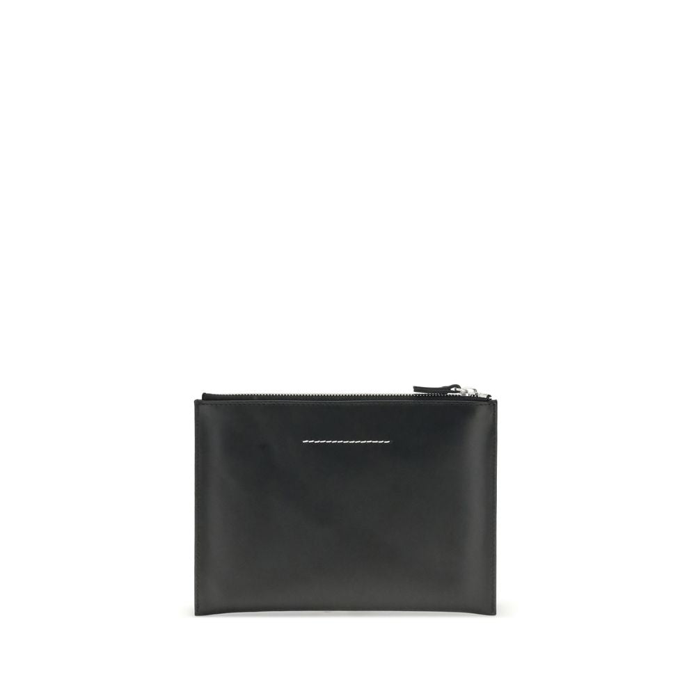 Black Calf Leather Bos Taurus Clutch Bag