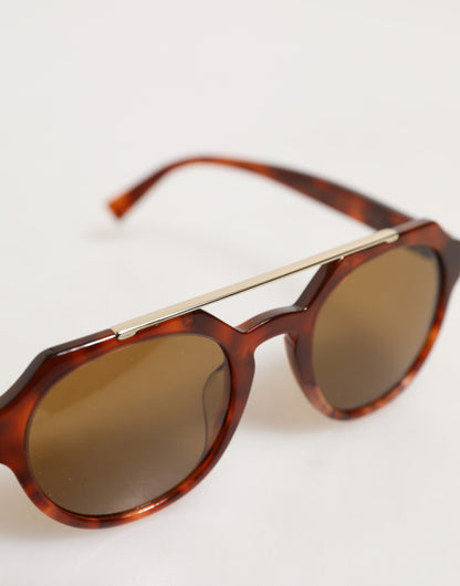 DG4313F Brown Tortoiseshell Pilot Frame Shades Sunglasses