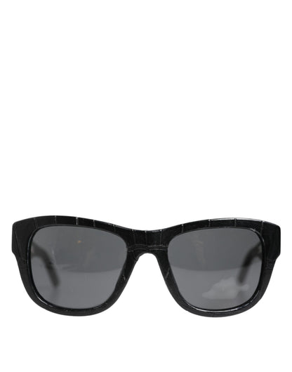 DG4177 Black Leather Frame Tinted Lens Sunglasses