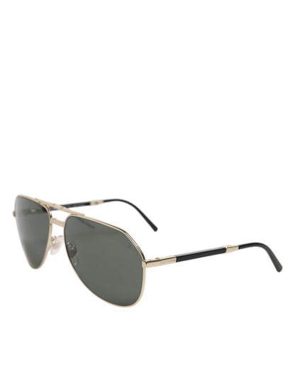 DG2106K Black Gold Plated Polarized MetalFrame Sunglasses