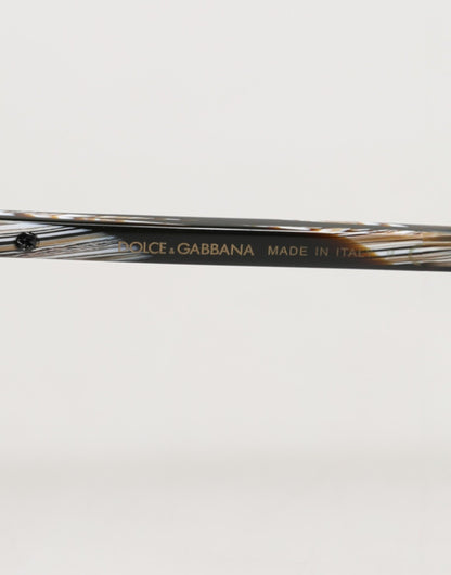 Modified Aviator Striped Brown Acetate Gradient Sunglasses