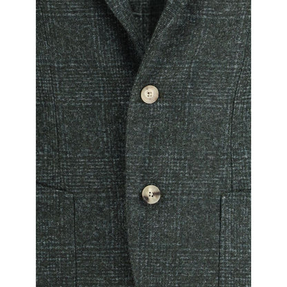 Green Fleece Wool Blazer