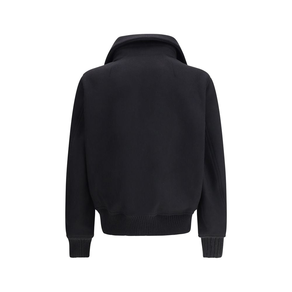 Black Wool Bomber