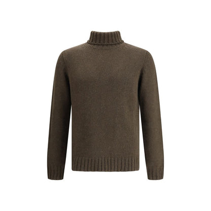 Green Alpaca Vicugna Pacos Turtleneck