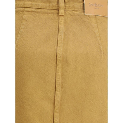 Beige Denim Skirt
