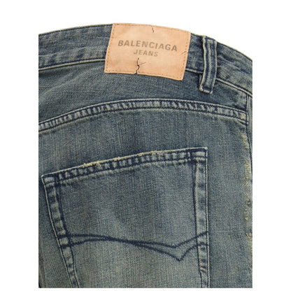Blue Cotton Relaxed Fit Jeans