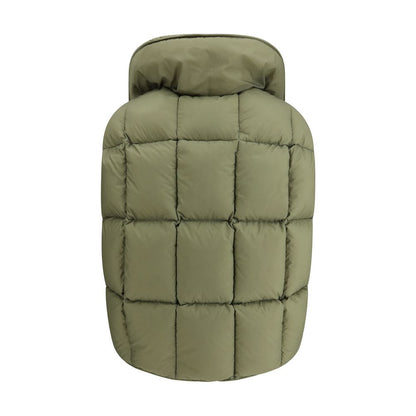 Green Nylon Sleveless Jacket