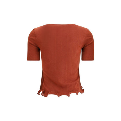 Red Fleece Wool Top
