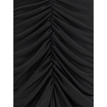 Black Acetate Casual Dress