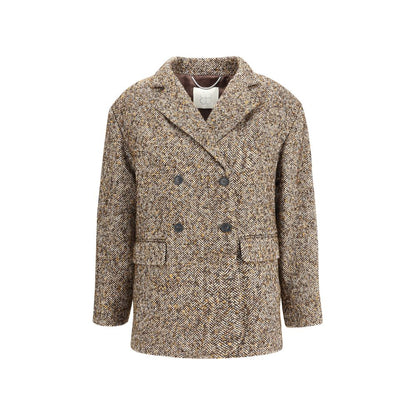 Brown Polyester Coat