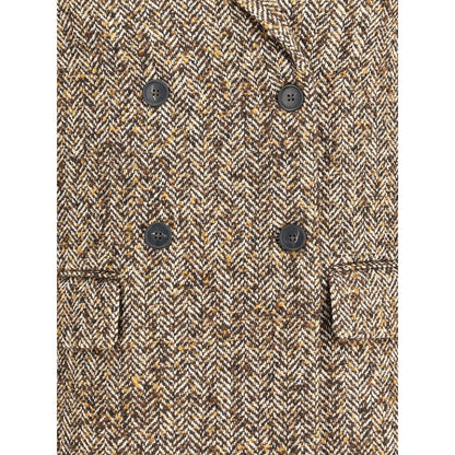 Brown Polyester Coat