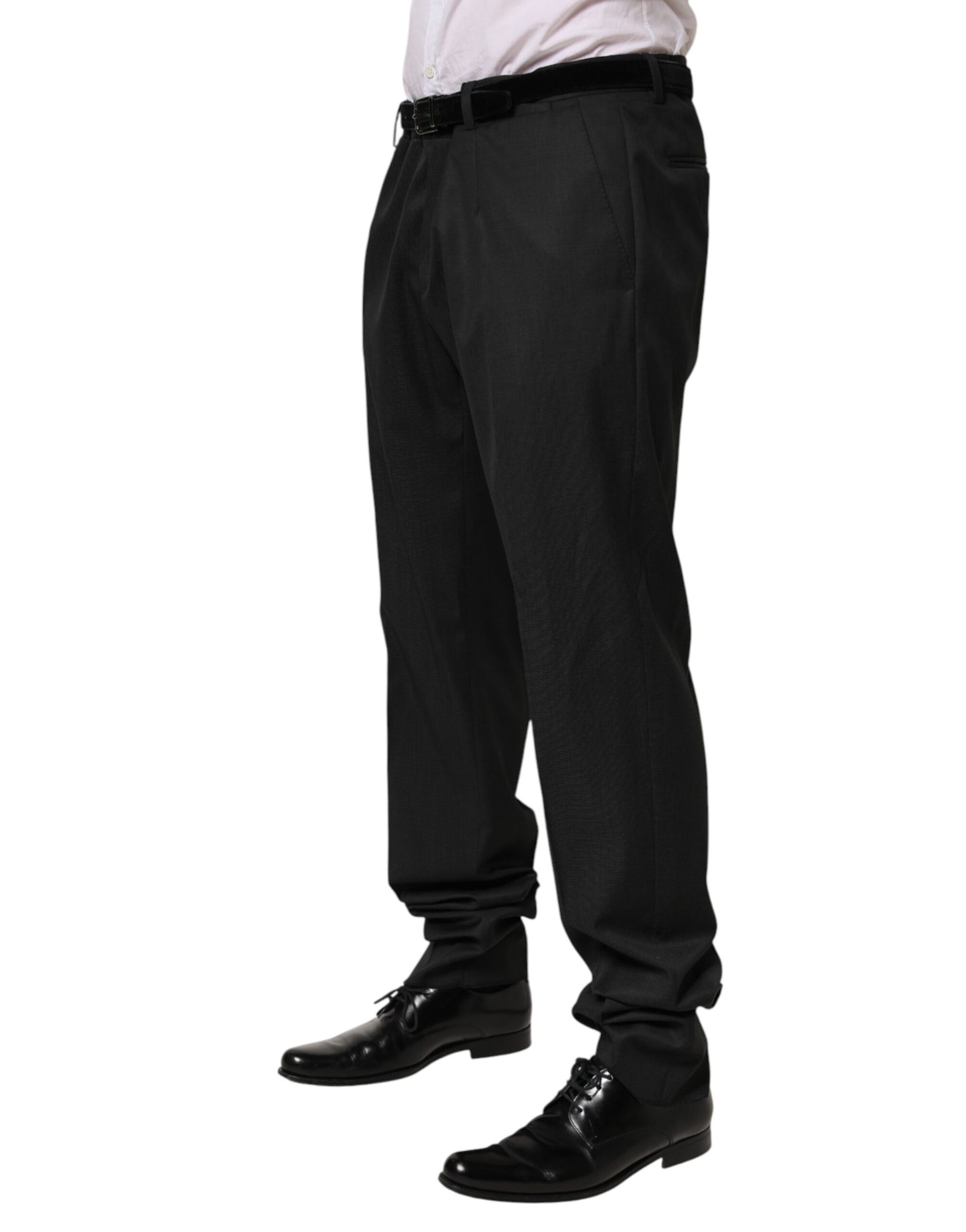 Black Wool Formal Dress Men Trouser Pants