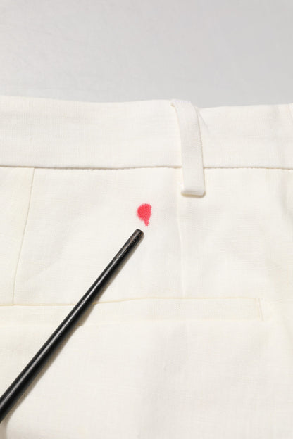 White Linen Formal Dress Men Trouser Pants