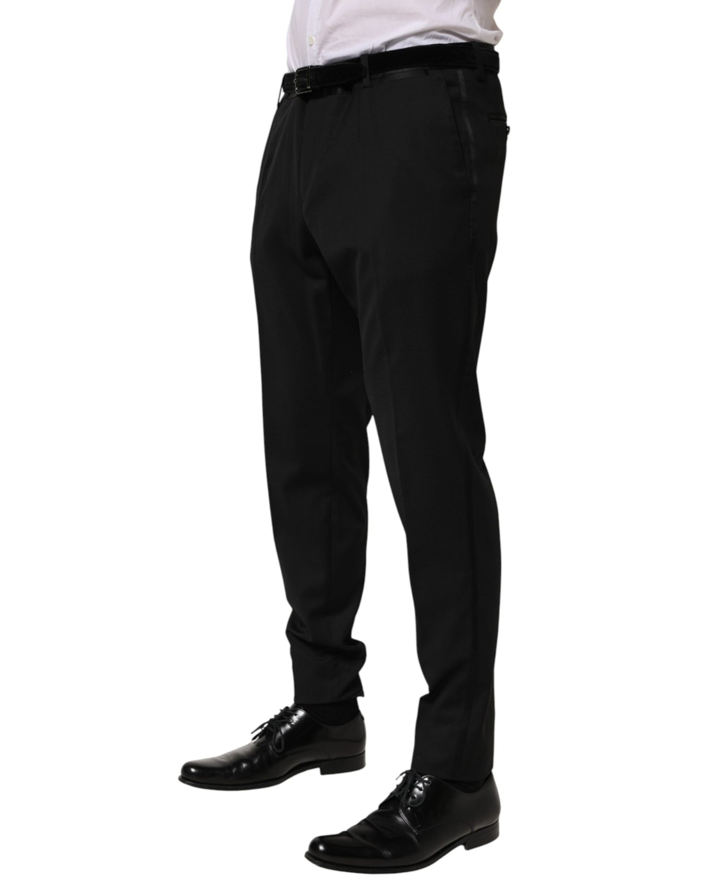 Black Wool Formal Dress Men Trouser Pants