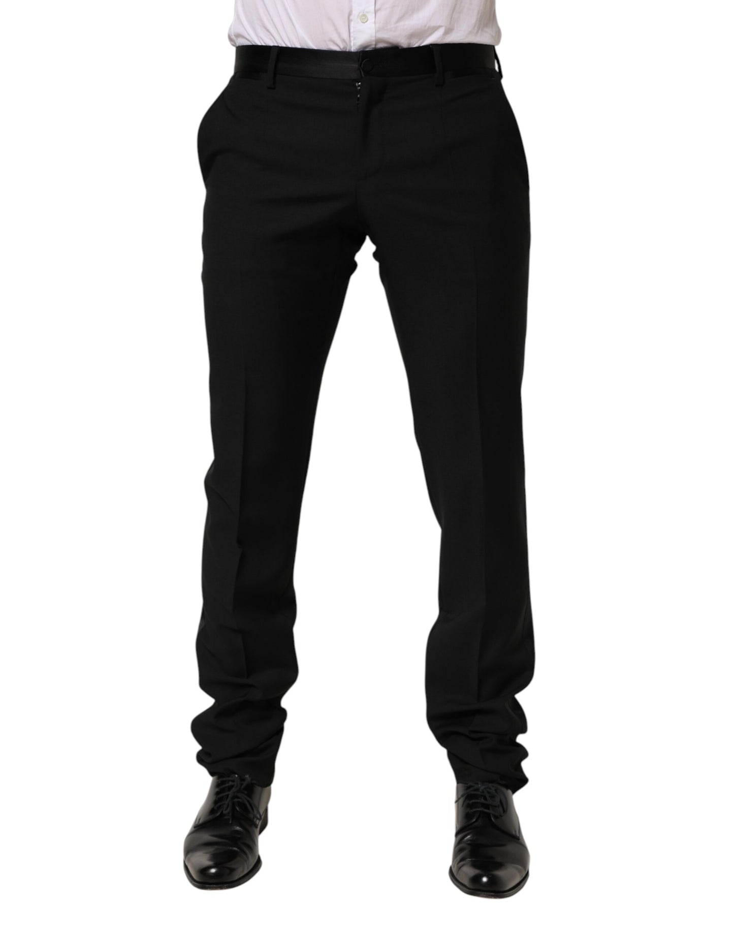 Black Wool Formal Dress Men Trouser Pants