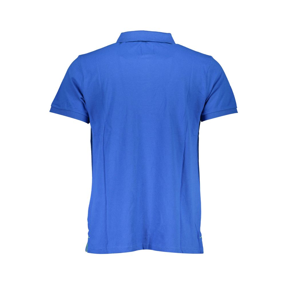 Blue Cotton Polo Shirt