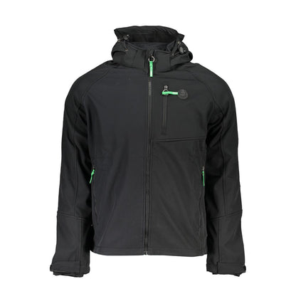 Black Polyester Jackets & Coat