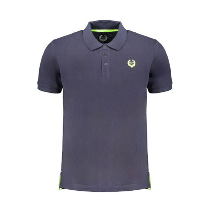 Blue Cotton Men's Polo Shirt