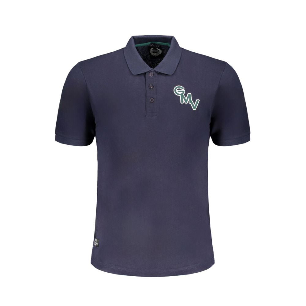 Blue Cotton Polo Shirt