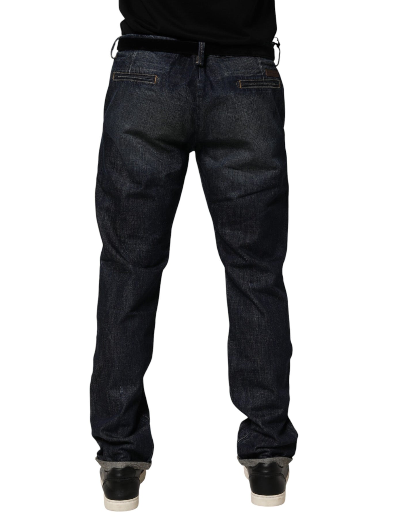 Dark Blue Washed Skinny Men Denim Trouser Jeans