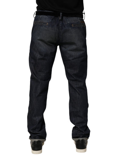 Dark Blue Washed Skinny Men Denim Trouser Jeans