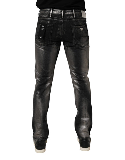 Black Washed Slim Fit Men Denim Trouser Jeans