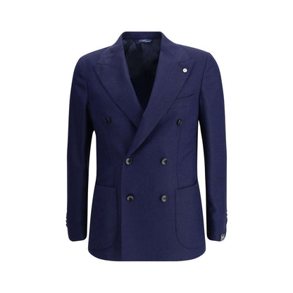 Blue Fleece Wool Coat
