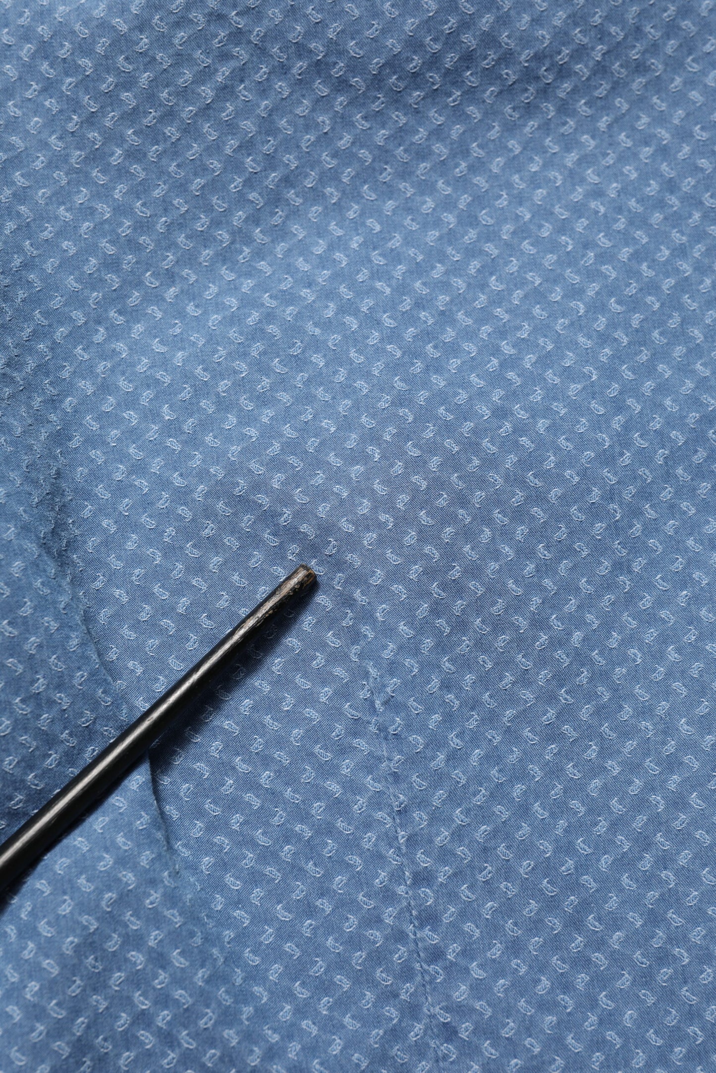 Blue Cotton Slim Fit Collared Long Sleeve Casual Shirt