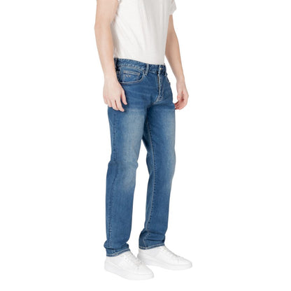 Blue Cotton Skinny Jeans