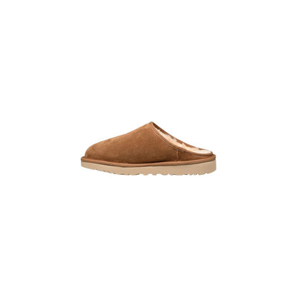 Beige Suede Leather Clogs