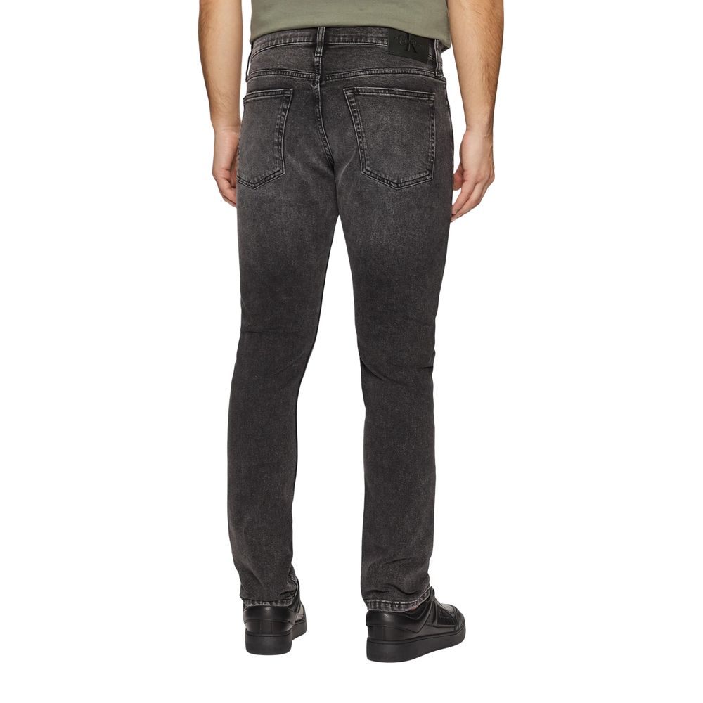 Gray Cotton Skinny Jeans