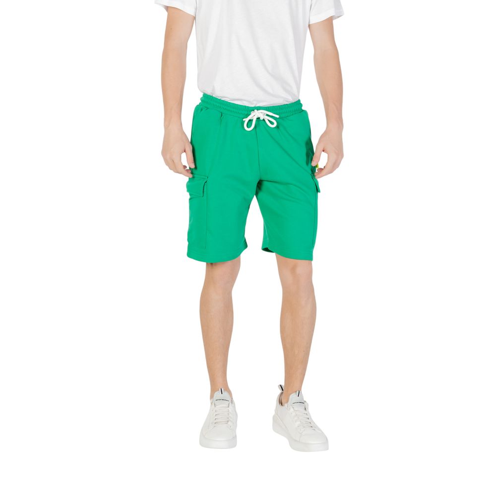 Green Cotton Bermuda Shorts