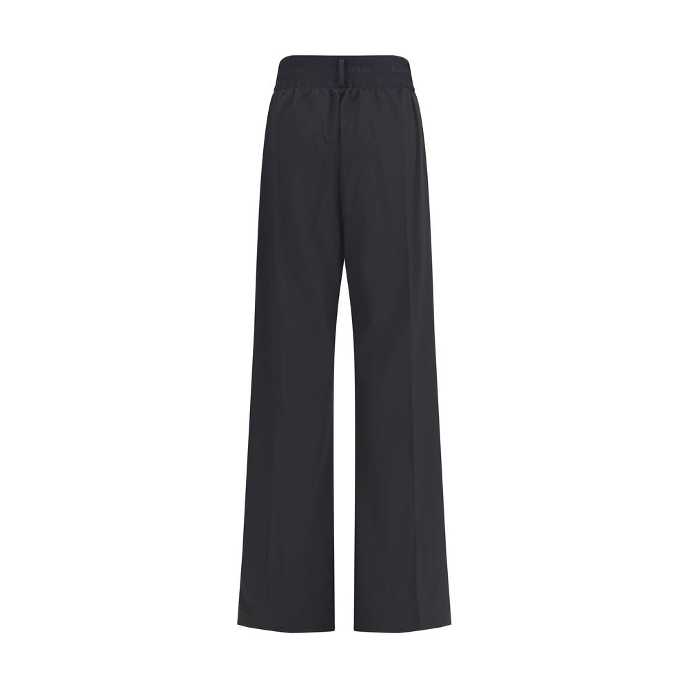 Black Fleece Wool Casual Pants