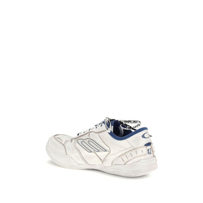 Gray Polyester Athletic Sneakers