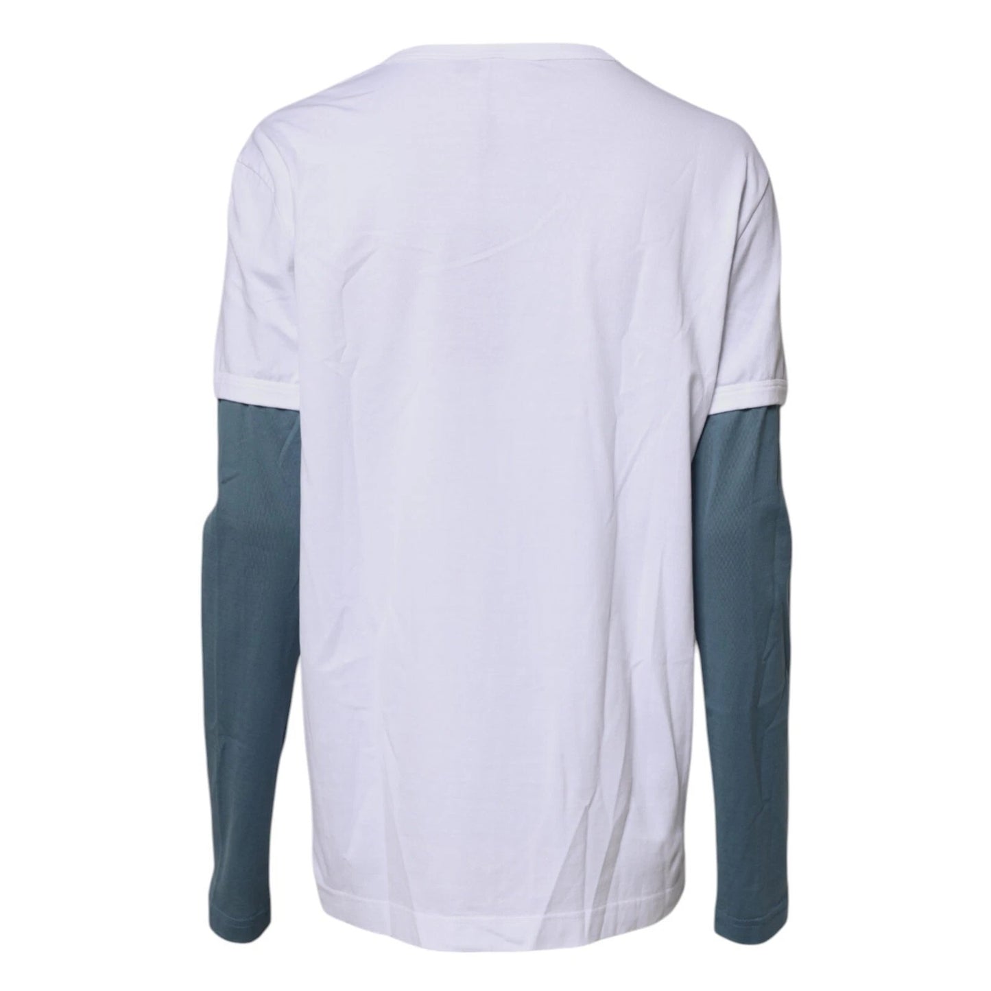 White Graphic Print Cotton Crew Neck T-shirt