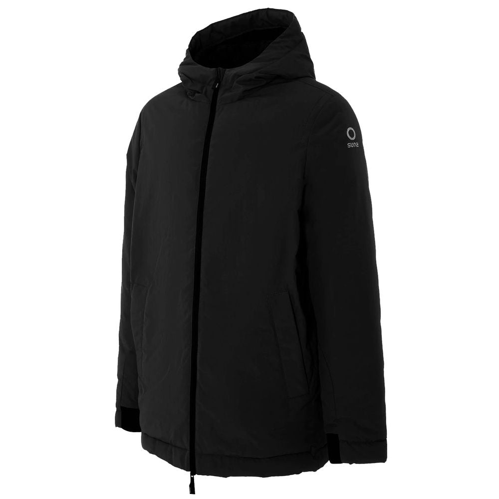 Black Polyester Jackets & Coat