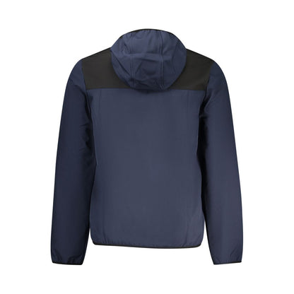 Blue Polyester Men Jacket