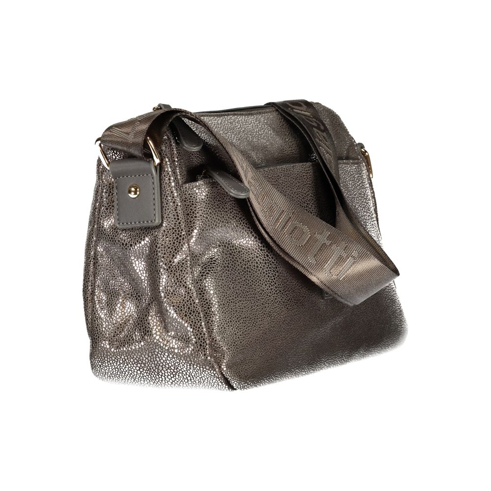 Gray Polyester Women Handbag