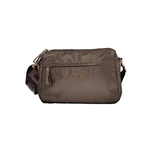 Brown Polyester Women Handbag
