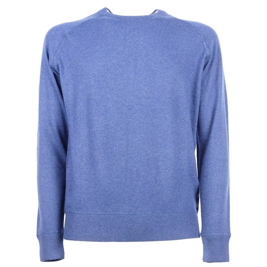 Blue Cashmere Men Sweater