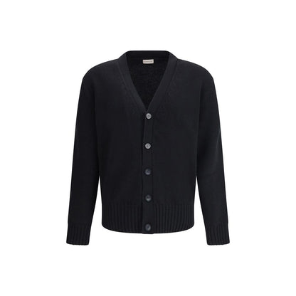 Black Fleece Wool Cardigan