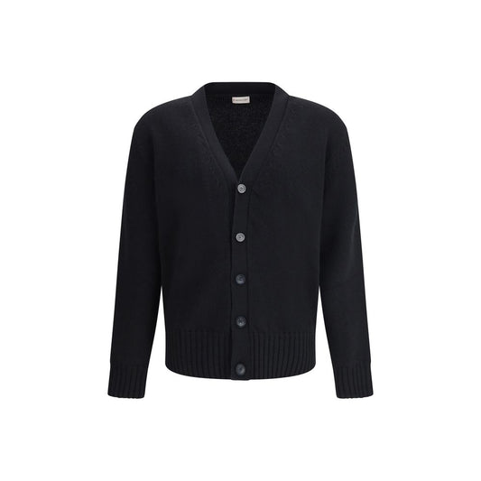 Black Fleece Wool Cardigan