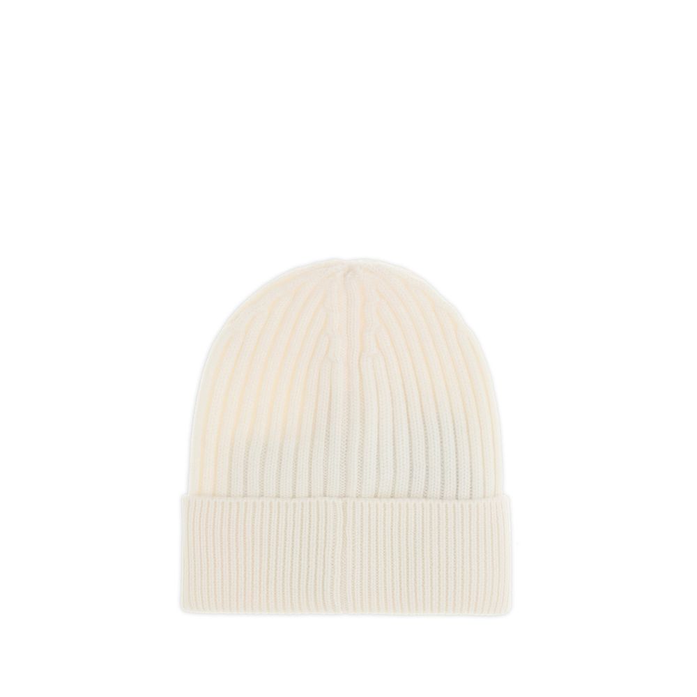 Cream Fleece Wool Beanie