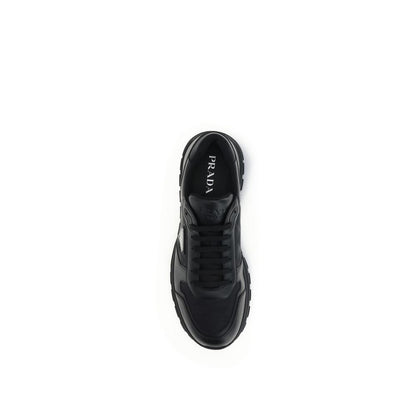 Black Recycled Polyamide Athletic Sneakers