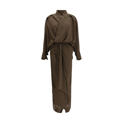 Multicolor Silk Casual Dress