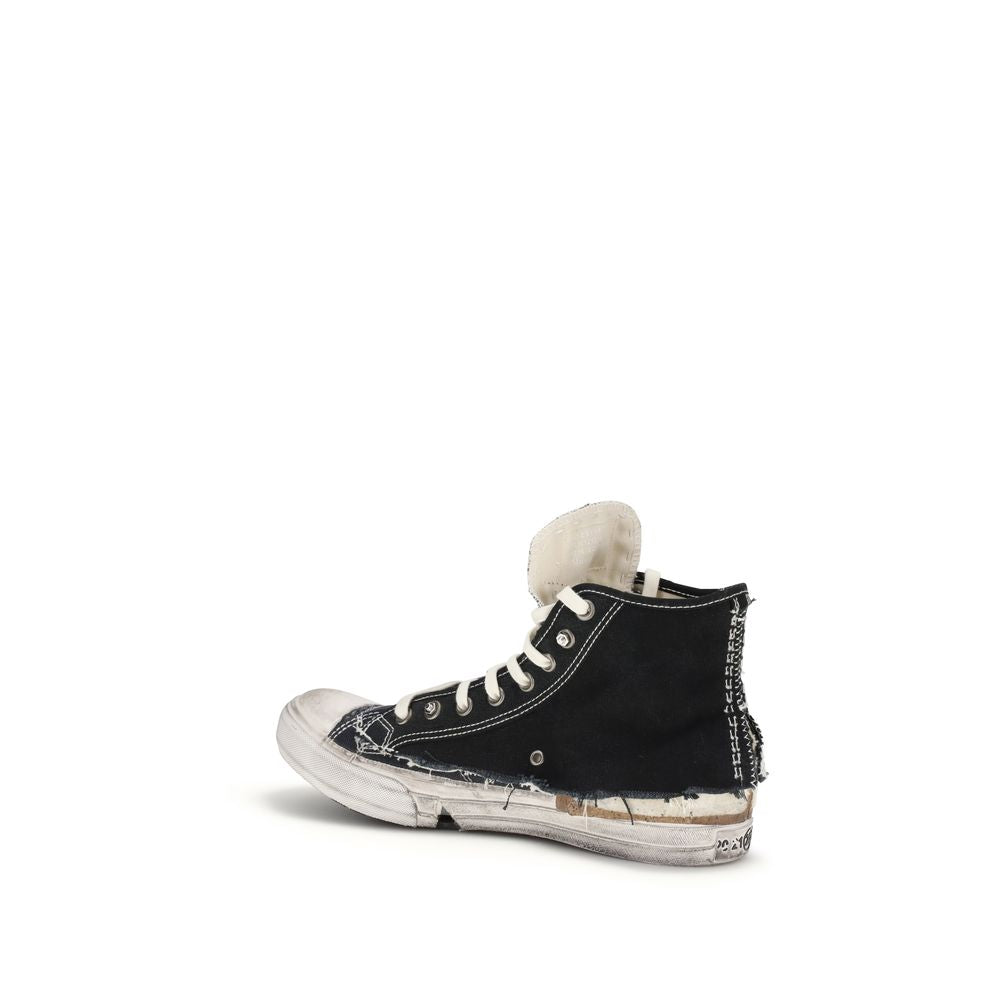Black Rubber High Top Sneakers