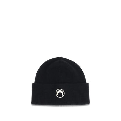 Black Merino Wool Beanie